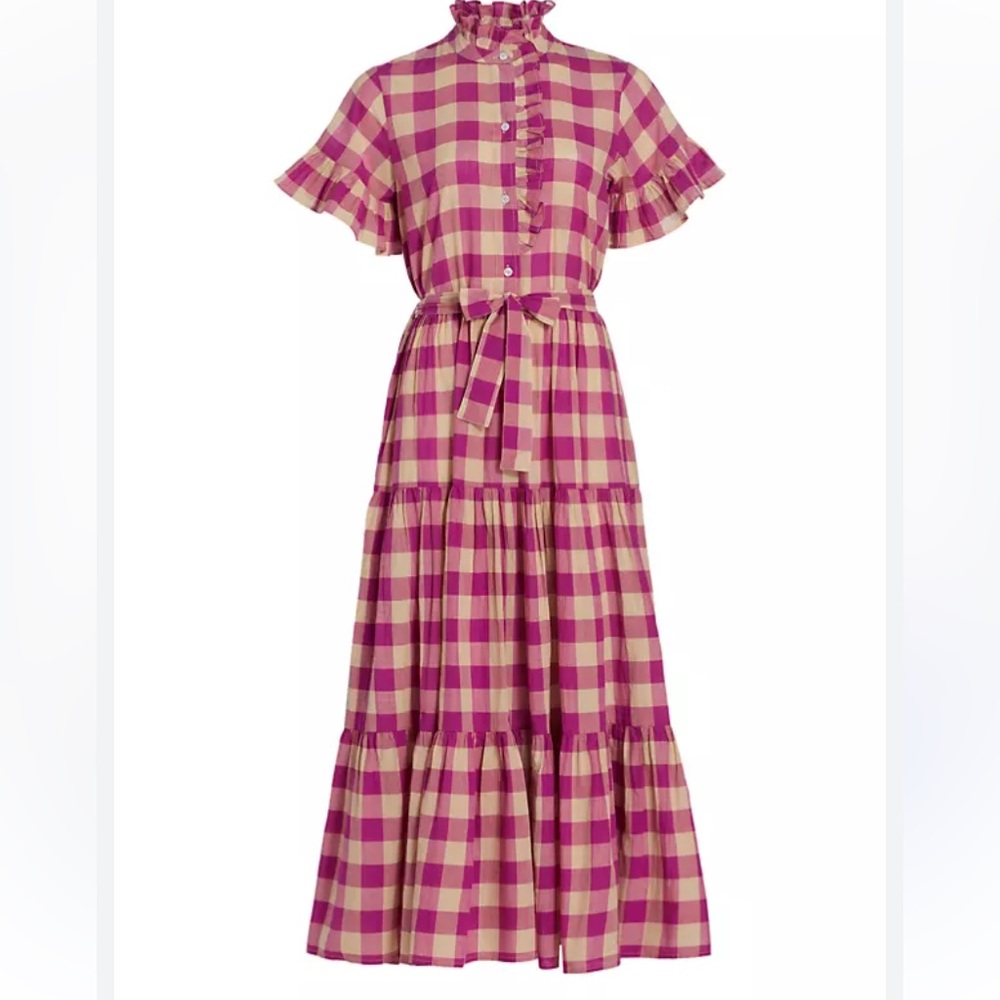 Mille Resort and Travel Victoria Ruffled Tiered Midi-Dress